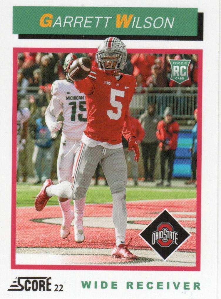 2022 Panini Score 1992 Throwback Rookie Garrett Wilson #TB8 card