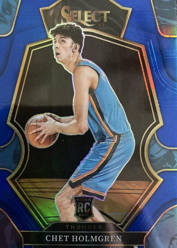 2022 Panini Select Chet Holmgren [Blue Prizm] #196 card