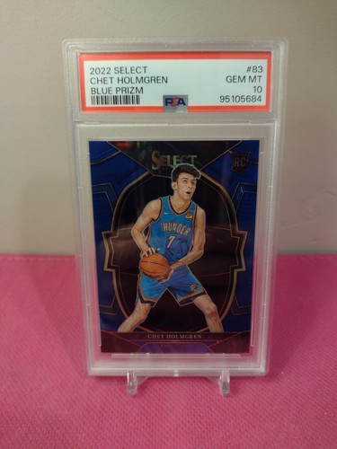 2022 Panini Select Chet Holmgren [Blue Prizm] #83 card