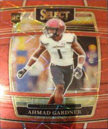 2022 Panini Select Draft Picks Ahmad 'Sauce' Gardner [Red Lazer] #54 card