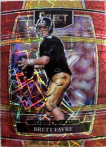 2022 Panini Select Draft Picks Brett Favre [Red Lazer] #51 card