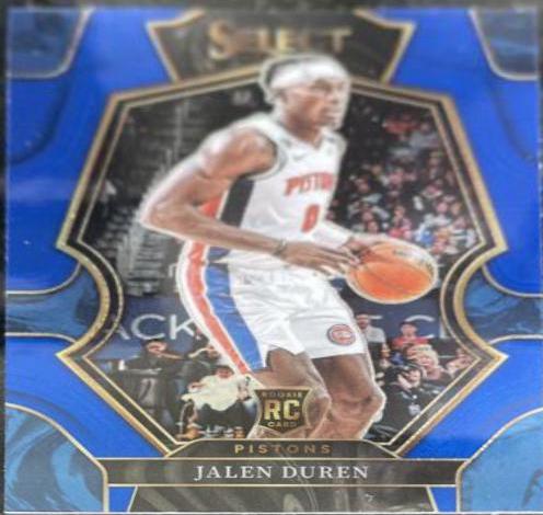 2022 Panini Select Jalen Duren [Blue Prizm] #176 card