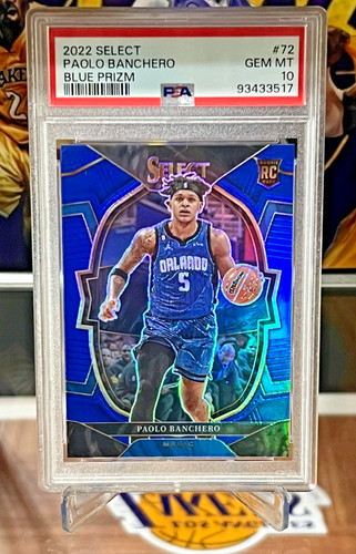 2022 Panini Select Paolo Banchero [Blue Prizm] #72 card