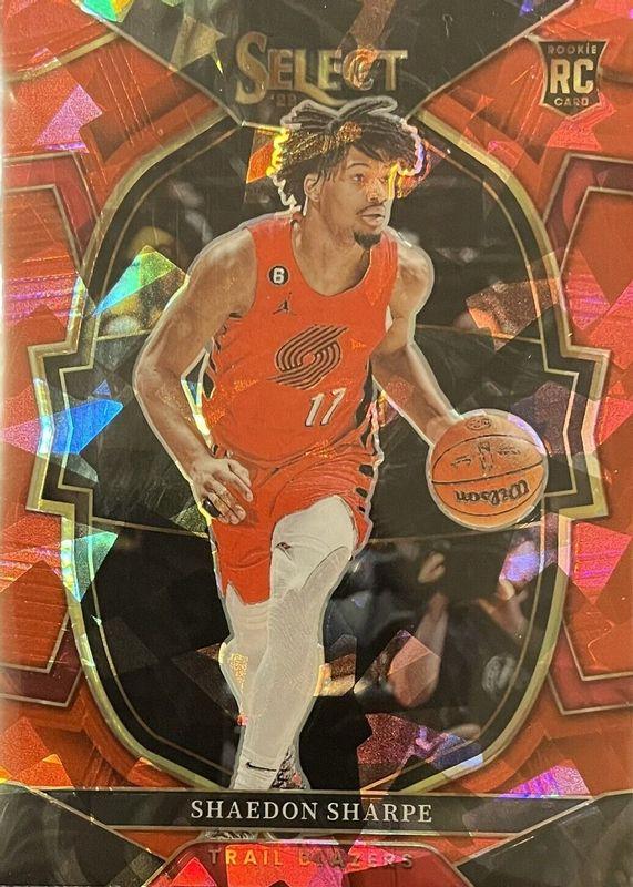2022 Panini Select Shaedon Sharpe [Red Ice] #71 card