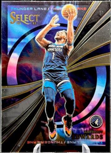 2022 Panini Select Thunder Lane Anthony Edwards #12 card