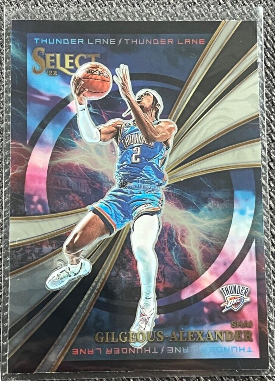 2022 Panini Select Thunder Lane Shai Gilgeous Alexander #15 card