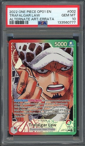 2022 Romance Dawn Trafalgar Law [Alternate Art] #OP01-002 card