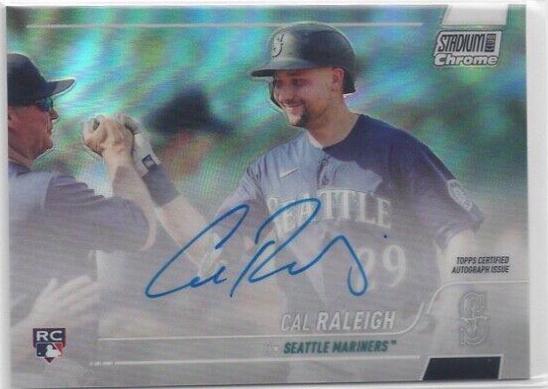 2022 Stadium Club Chrome Autographs Cal Raleigh #SCCBA-CR card