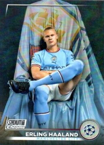 2022 Stadium Club Chrome UEFA Competitions Erling Haaland #92 card