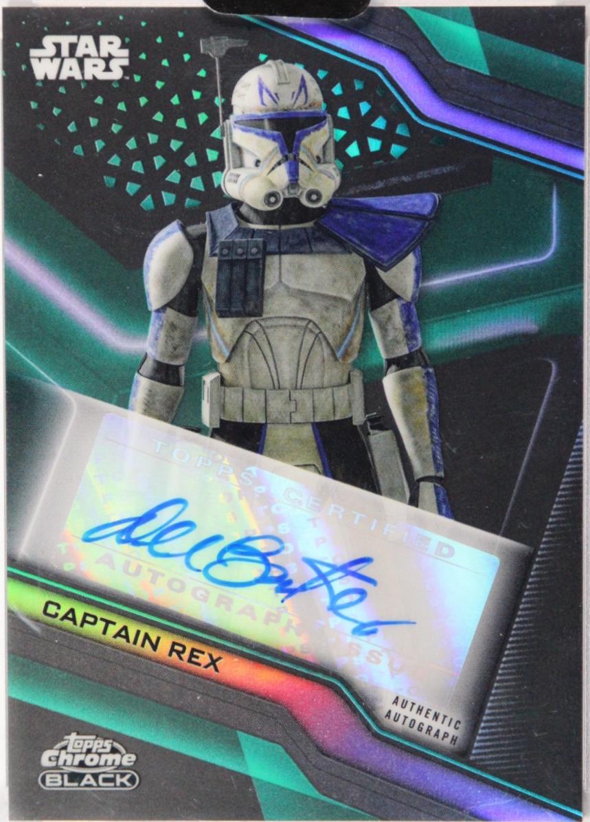 2022 Topps Chrome Black Autograph Dee Bradley Baker [Green] #A-DBB card
