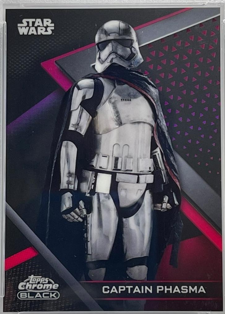 2022 Topps Chrome Black Captain Phasma [Red Refractor] #49 card