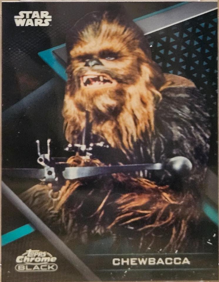 2022 Topps Chrome Black Chewbacca [Green Refractor] #6 card