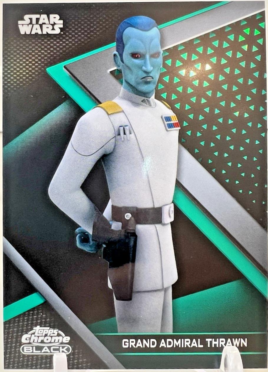 2022 Topps Chrome Black Grand Admiral Thrawn [Green Refractor] #50 card