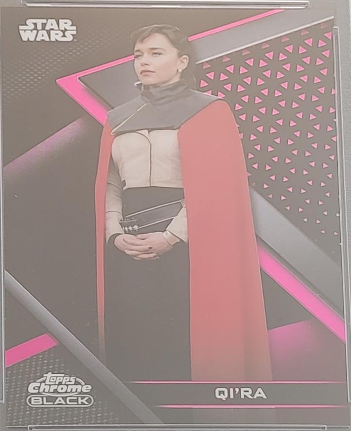 2022 Topps Chrome Black Qi'ra [Magenta Refractor] #38 card