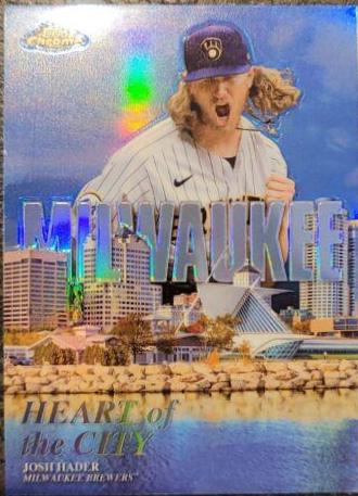 2022 Topps Chrome Heart of the City Josh Hader #HOC-8 card