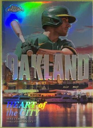 2022 Topps Chrome Heart of the City Matt Olson #HOC-11 card