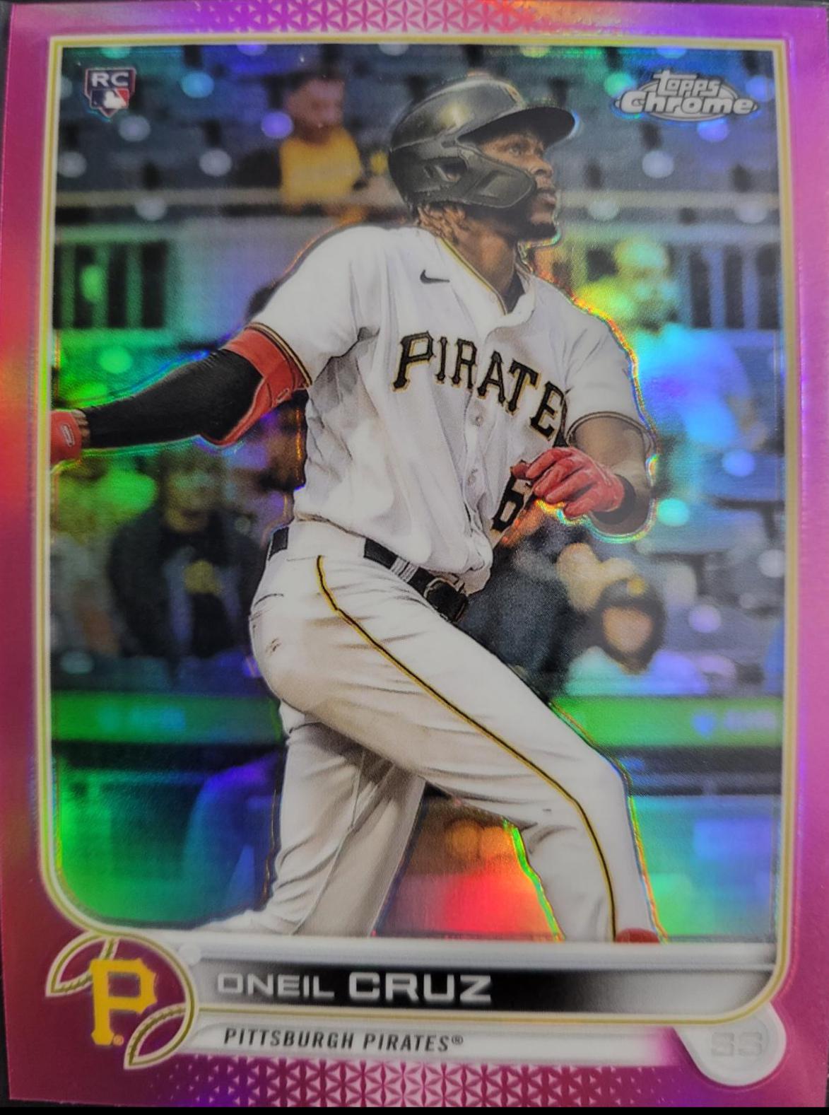 2022 Topps Chrome Oneil Cruz [Pink Refractor] #128 card