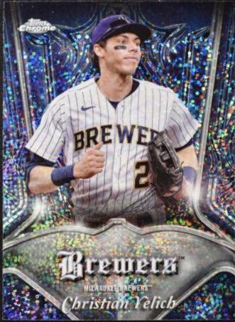 2022 Topps Chrome Pinstriped Christian Yelich #P-5 card
