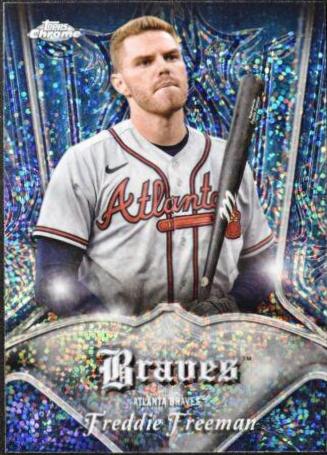 2022 Topps Chrome Pinstriped Freddie Freeman #P-8 card