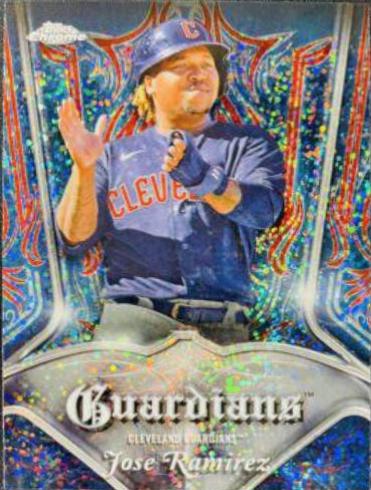 2022 Topps Chrome Pinstriped Jose Ramirez #P-15 card