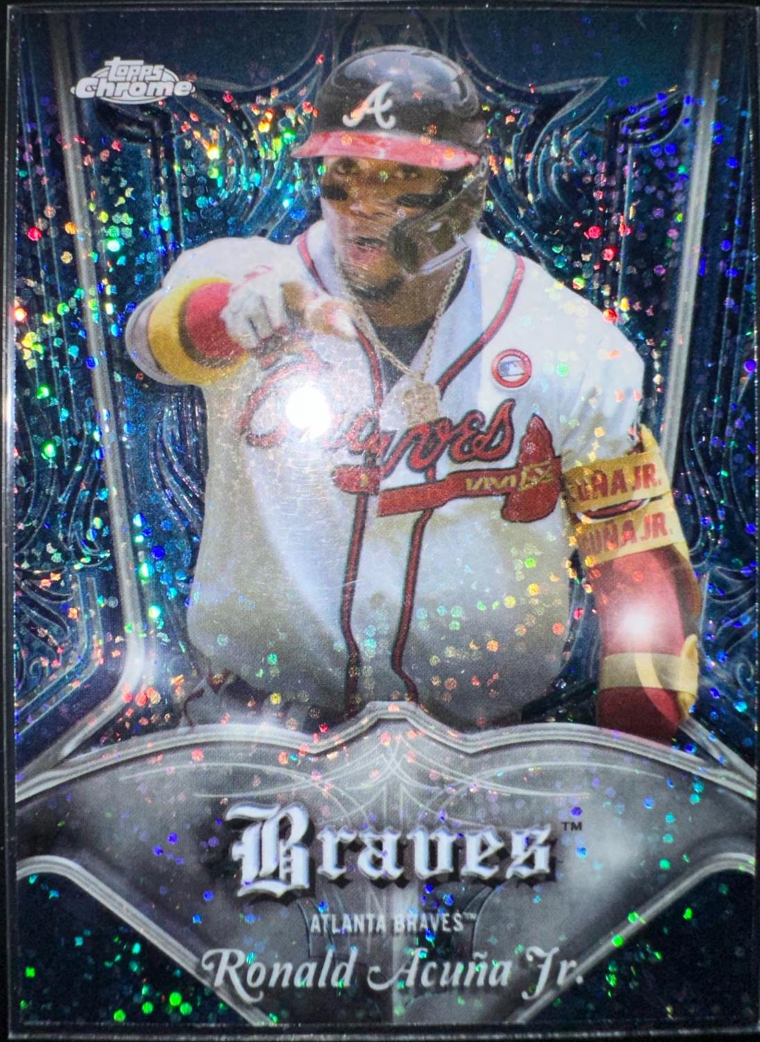 2022 Topps Chrome Pinstriped Ronald Acuna Jr. #P-7 card
