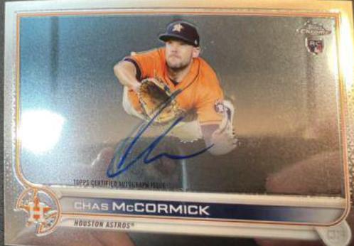 2022 Topps Chrome Rookie Autographs Chas McCormick #RA-CM card