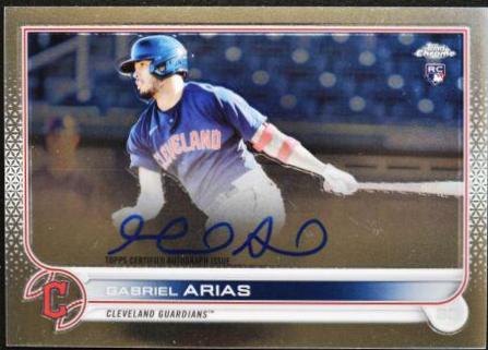 2022 Topps Chrome Rookie Autographs Gabriel Arias #RA-GA card