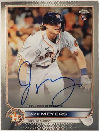 2022 Topps Chrome Rookie Autographs Jake Meyers #RA-JM card