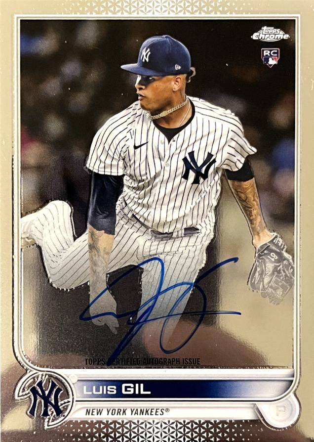 2022 Topps Chrome Rookie Autographs Luis Gil #RA-LG card