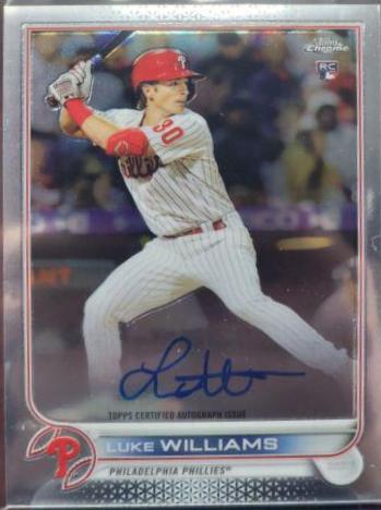 2022 Topps Chrome Rookie Autographs Luke Williams #RA-LW card