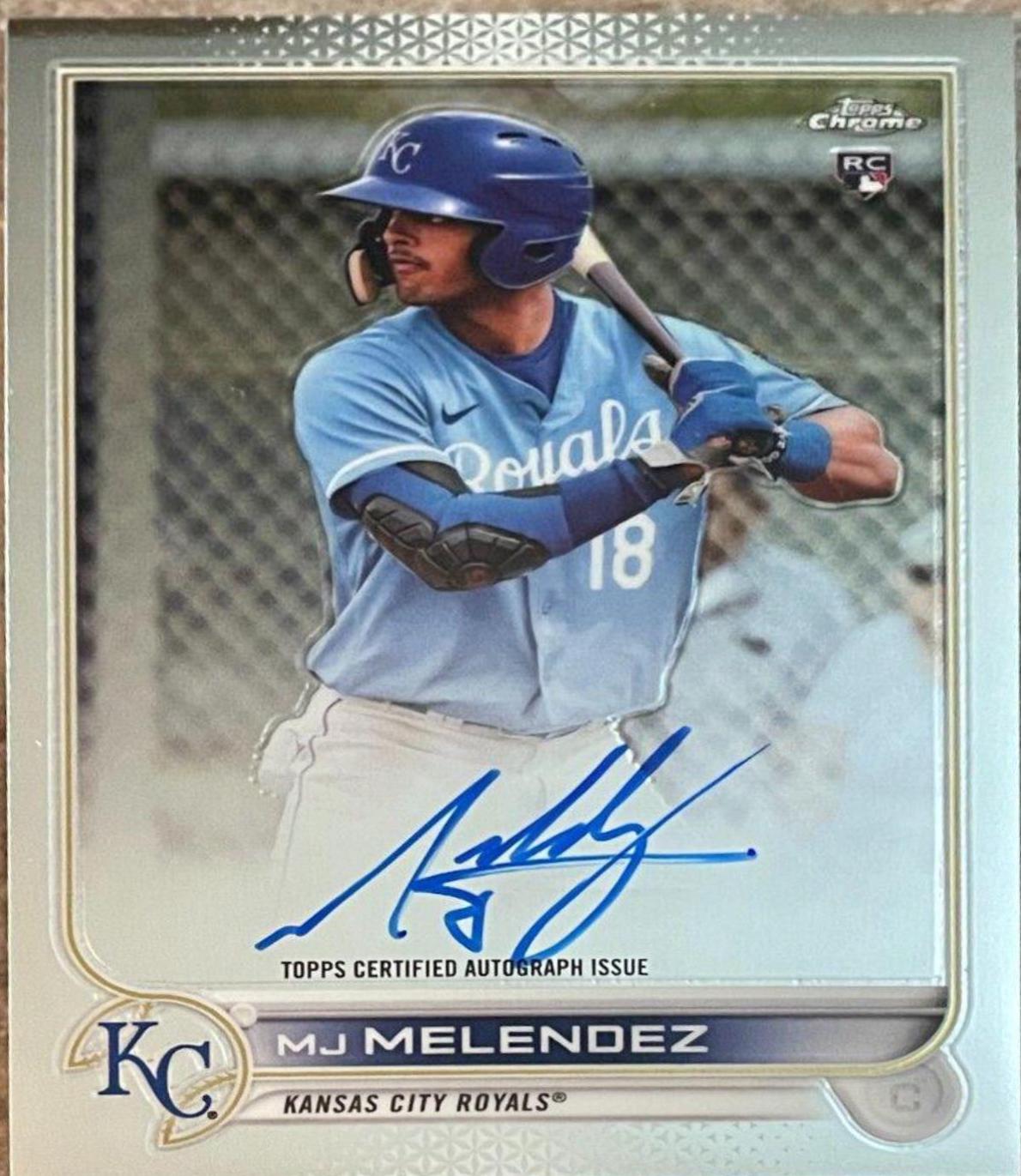 2022 Topps Chrome Rookie Autographs MJ Melendez #RA-MJM card