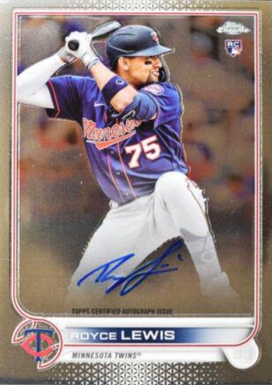2022 Topps Chrome Rookie Autographs Royce Lewis #RA-RL card