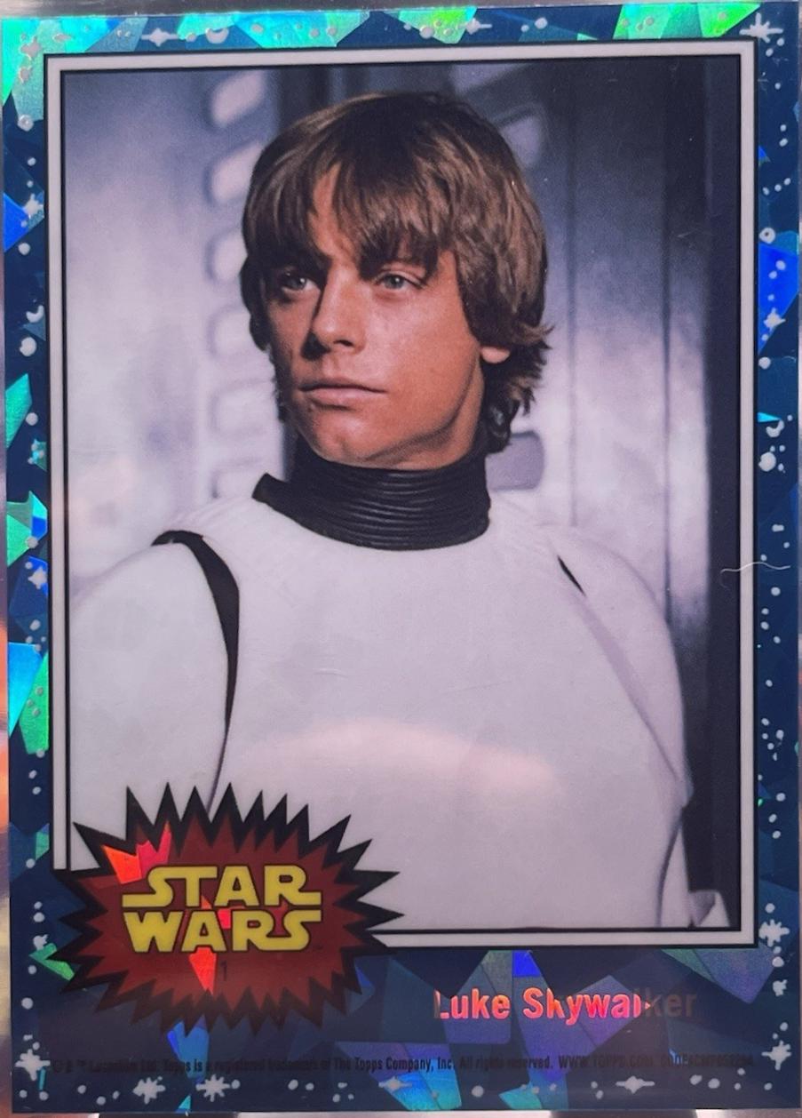 2022 Topps Chrome Sapphire Luke Skywalker #1 card