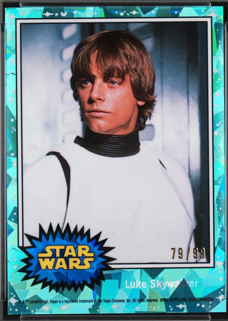 2022 Topps Chrome Sapphire Luke Skywalker [Aqua] #1 card