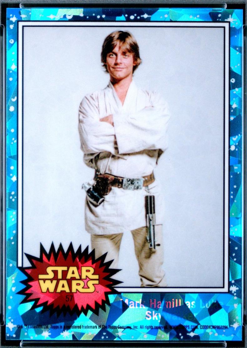 2022 Topps Chrome Sapphire Mark Hamill as Luke Skywalker #57 card