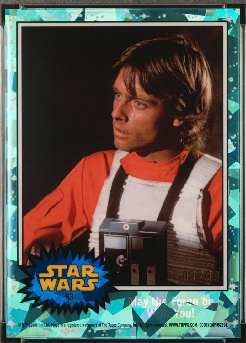 2022 Topps Chrome Sapphire "May the Force be With You!" [Aqua] #129 card