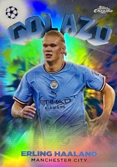 2022 Topps Chrome UEFA Club Competitions Golazo Erling Haaland #G-10 card