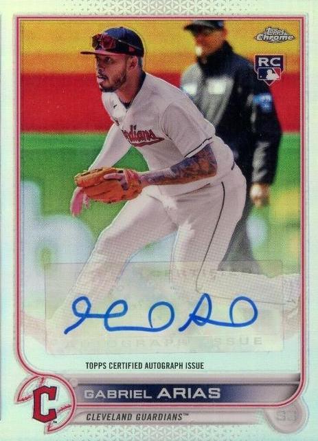 2022 Topps Chrome Update Autographs Gabriel Arias #AC-GA card