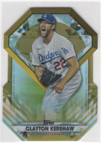 2022 Topps Diamond Greats Die Cuts Clayton Kershaw #DGDC-12 card