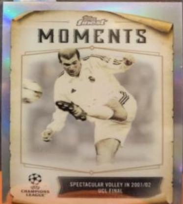 2022 Topps Finest UEFA Club Competitions Moments Zinedine Zidane #FM-4 card