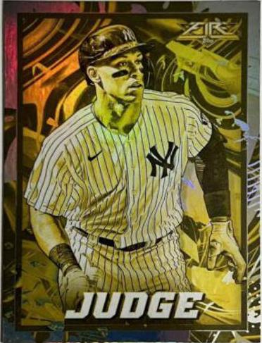 2022 Topps Fire Aaron Judge [Gold Minted] #120 card