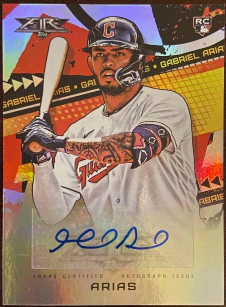 2022 Topps Fire Autographs Gabriel Arias #FA-ARI card