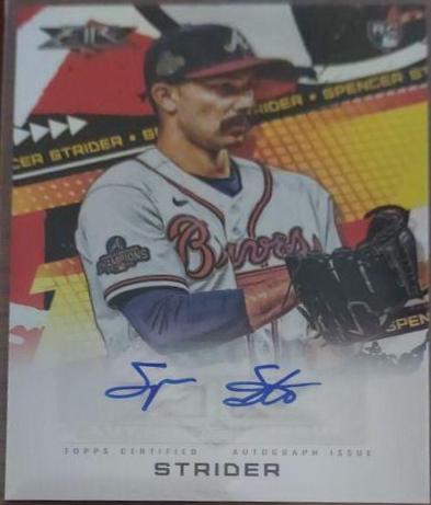 2022 Topps Fire Autographs Spencer Strider #FA-SS card