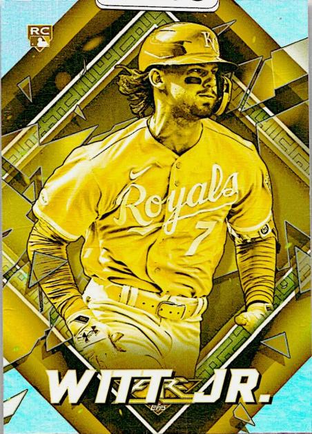 2022 Topps Fire Bobby Witt Jr. [Gold Minted] #198 card