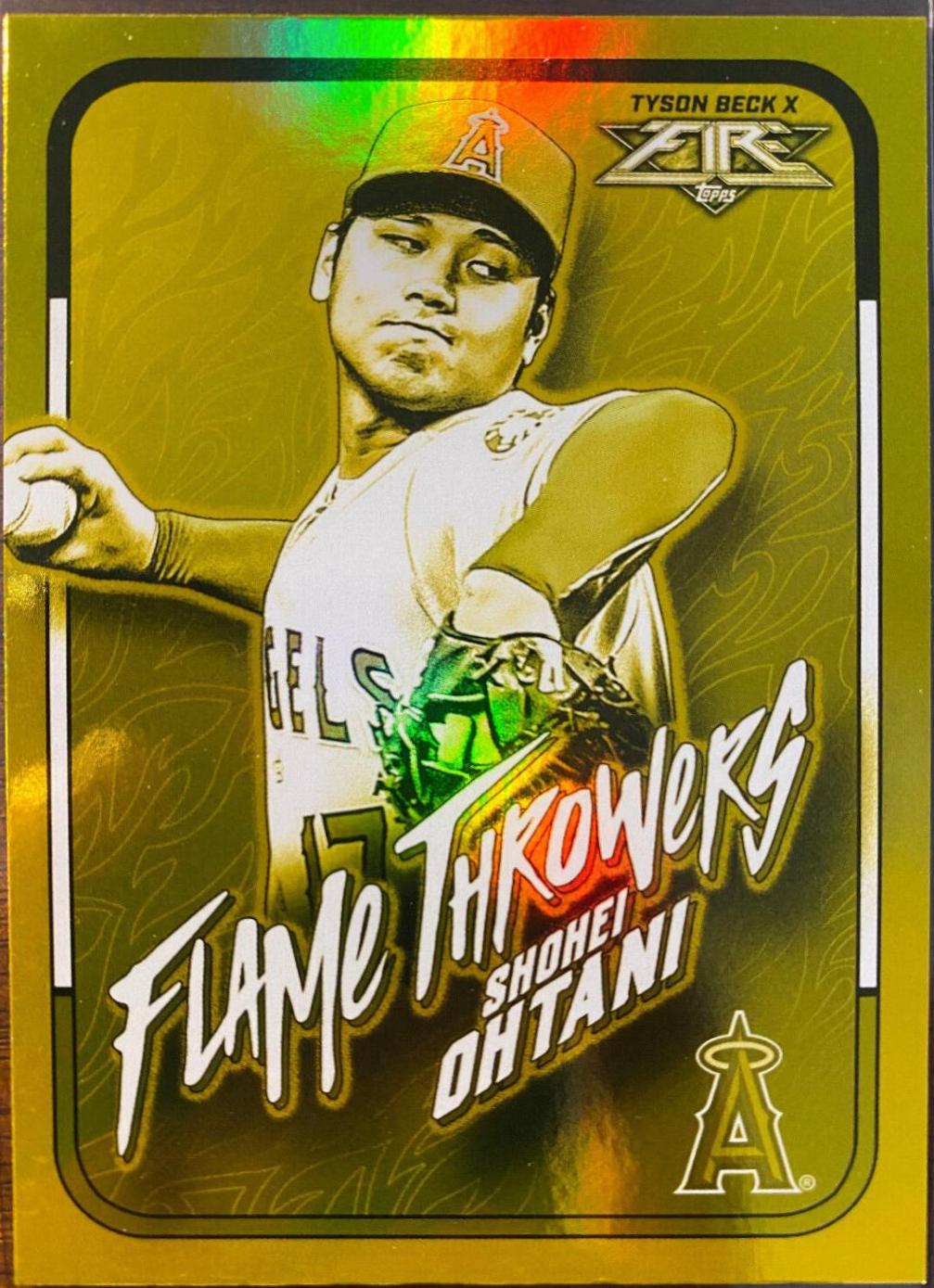 2022 Topps Fire Flame Throwers Shohei Ohtani [Gold Minted] #FT-8 card