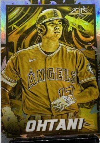 2022 Topps Fire Shohei Ohtani [Gold Minted] #35 card