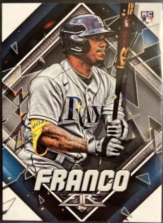 2022 Topps Fire Wander Franco #128 card