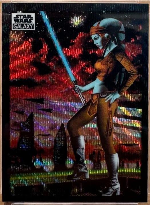 2022 Topps Galaxy Chrome Aayla Secura [Wave Refractor] #76 card
