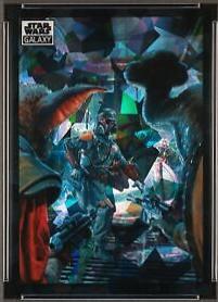 2022 Topps Galaxy Chrome Boba Fett Ambushed! [Atomic Refractor] #61 card