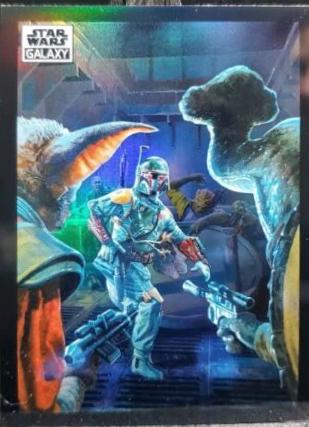 2022 Topps Galaxy Chrome Boba Fett Ambushed! [Refractor] #61 card
